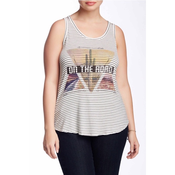 NWT H.I.P. In The Road Striped Tank 3X - Picture 1 of 2