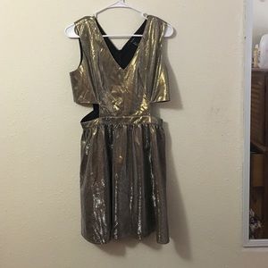 Gold metallic dress
