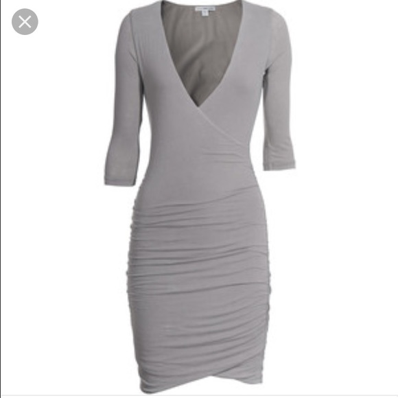 James Perse grey wrap dress