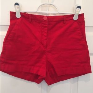 High Waisted Red Shorts