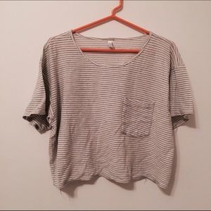 American Apparel striped crop top