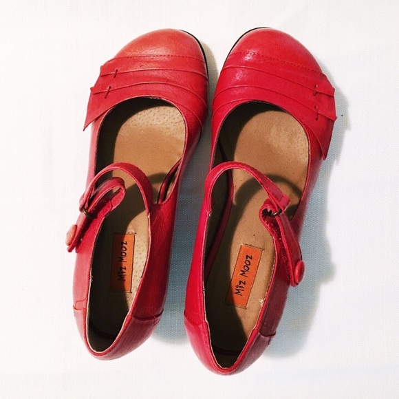 Red Mary Janes