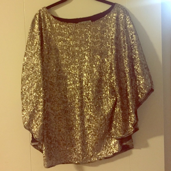 Sequined Poncho Top