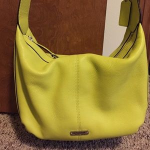 Lime green Coach purse