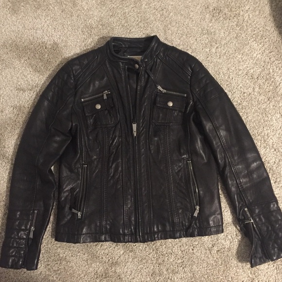 Michael Michael Kors Leather Moto Jacket