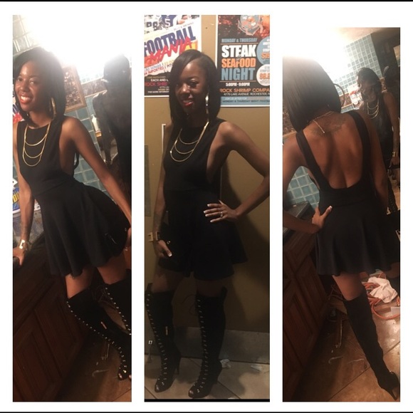 Black American Apparel skater dress