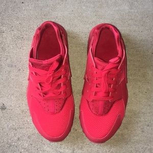 Brand new all red Nike huaraches