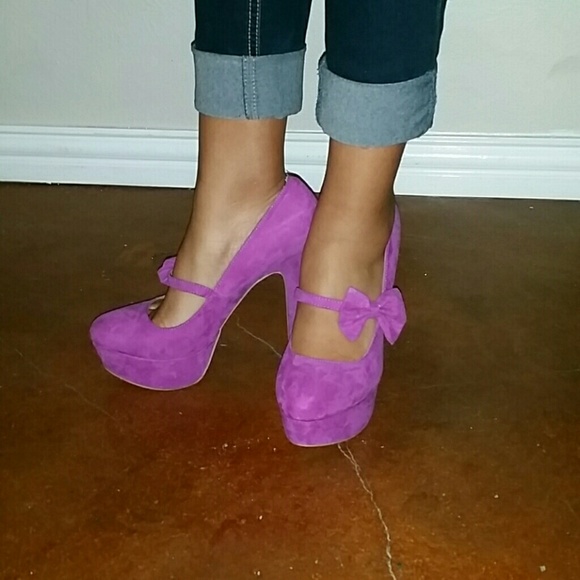 Pink/purple platform heels