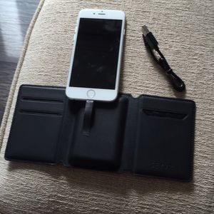 iPhone charger + wallet