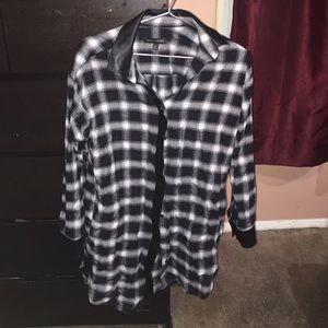Flannel button down dress