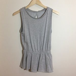 Anthropologie Peplum Tank with Open Back
