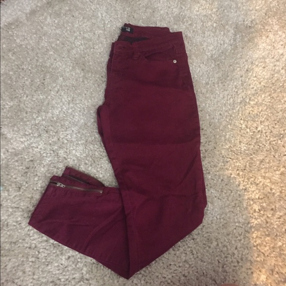 Burgundy Forever 21 Jeans
