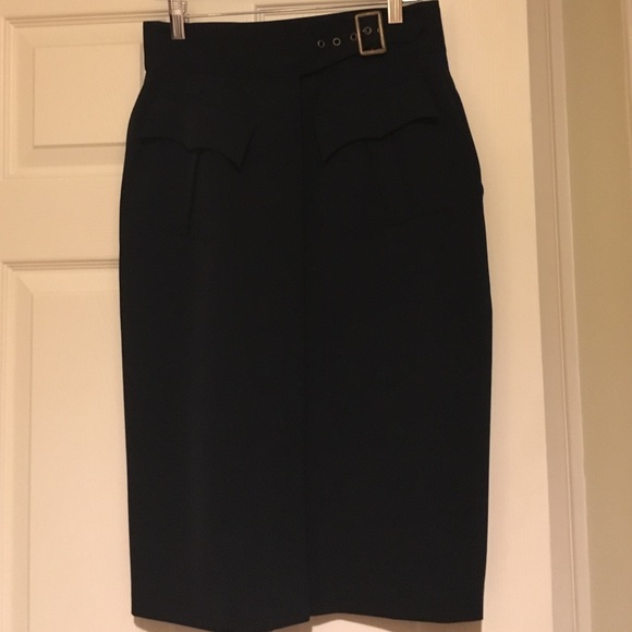 Jean Paul Gaultier black pencil skirt