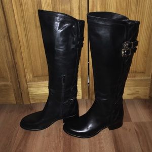 Stelle monelle tall black leather boots