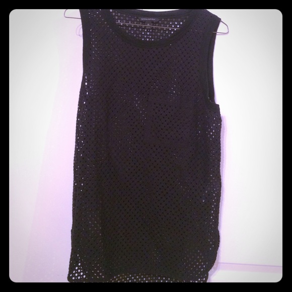 Sheer black sleeveless Banana Republic top!