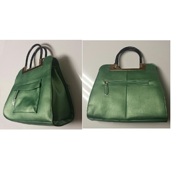 Shimmer Green Satchel - Picture 2 of 4