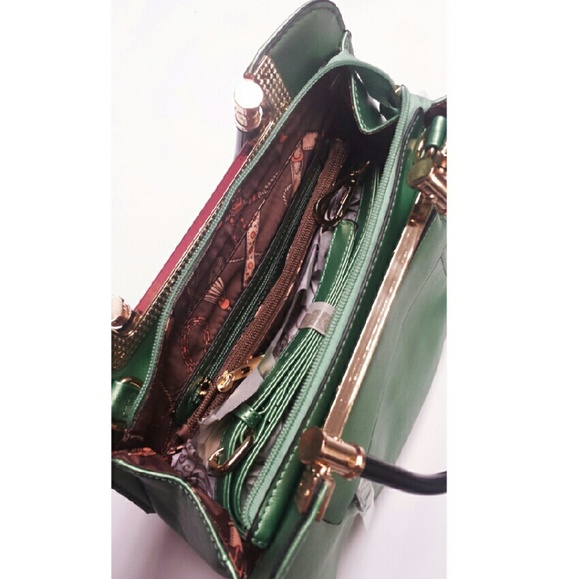 Shimmer Green Satchel - Picture 3 of 4
