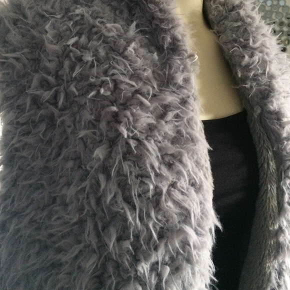 Gray Furry Vest - Picture 2 of 3