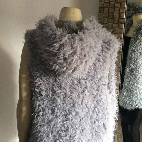 Gray Furry Vest - Picture 3 of 3