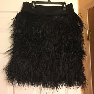 Worth ostrich feathered skirt