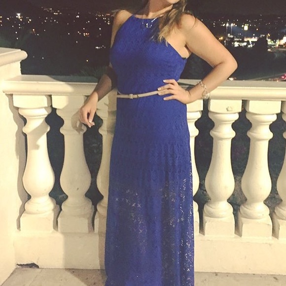 Blue Floor Length Dress