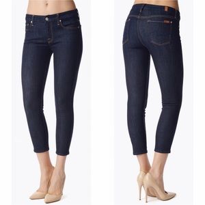 7 For All Mankind Kimmie Crop in Ink Rinse