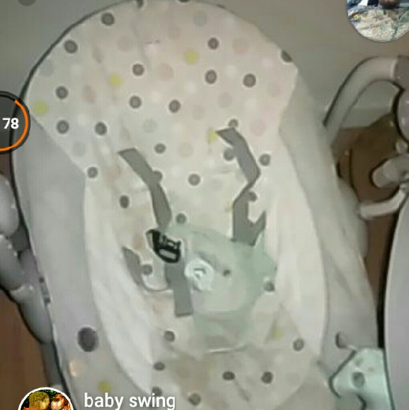 A baby swing