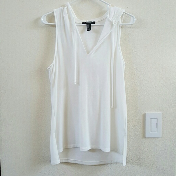 White tank hoodie