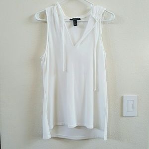 White tank hoodie