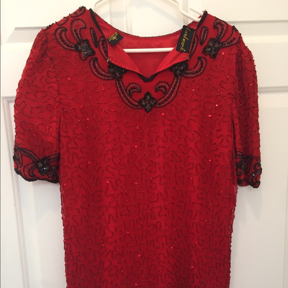 Vintage Beaded Mini Dress / Tunic - Picture 2 of 4