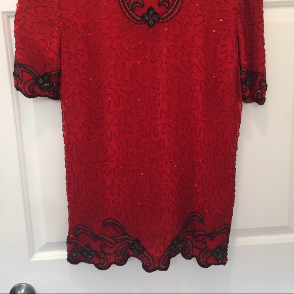 Vintage Beaded Mini Dress / Tunic - Picture 4 of 4