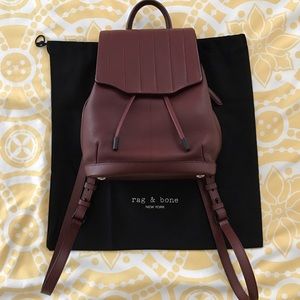 Rag & Bone burgundy backpack