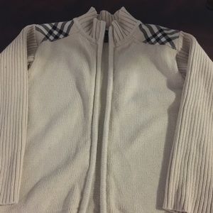 SOLD!!! Burberry zipper front sweater, size kids 5