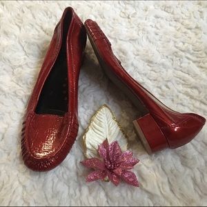Franco Sarto RED Flat Loafers Size 8
