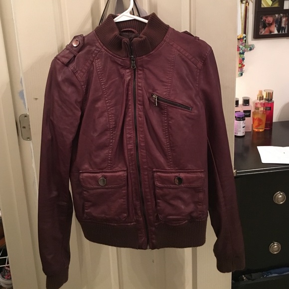 🍂Brown leather jacket 🍂