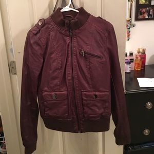 🍂Brown leather jacket 🍂