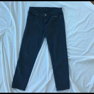 polka dot GAP skinny jeans