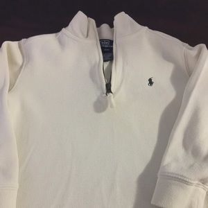 Cream Polo by Ralph Lauren half zip sweater, 4T