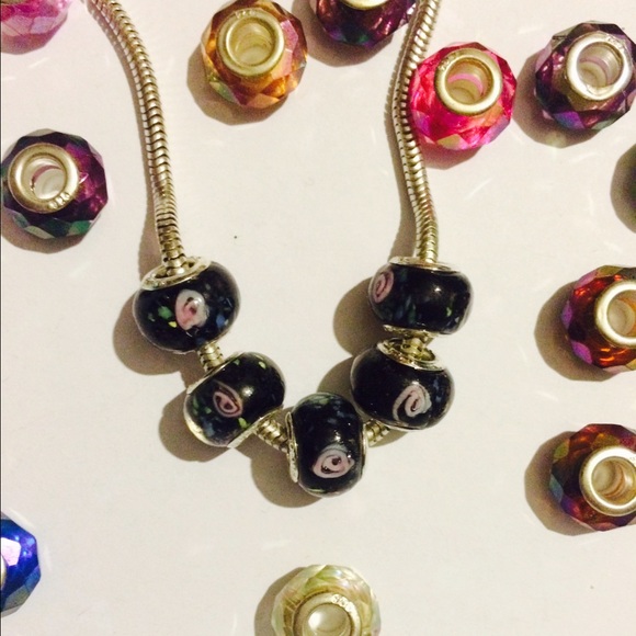European Charm Black with Roses