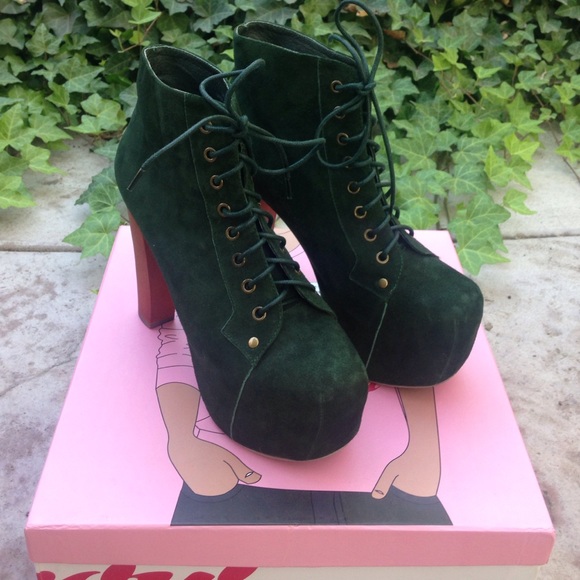 Forest Green Suede Jeffrey Campbell Litas