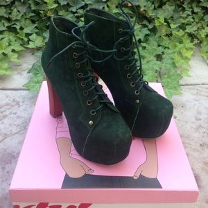 Forest Green Suede Jeffrey Campbell Litas