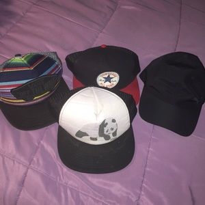Four snap backs Puma, vans, converse, and enjoy!