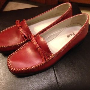 ❤️ Red leather loafer by Bass