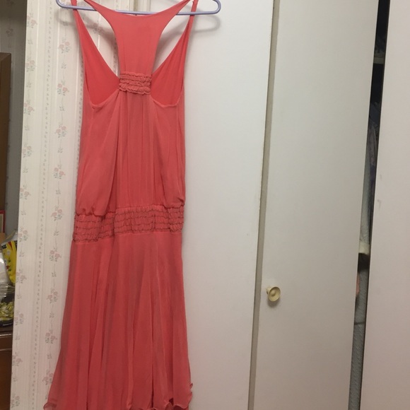 Stunning Silk  chiffon salmon dress ! 🌸 - Picture 2 of 4