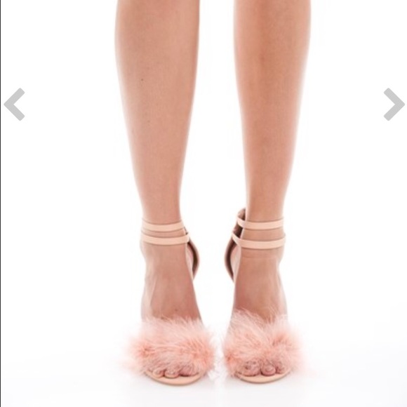 Fur heel sandals - Picture 1 of 3