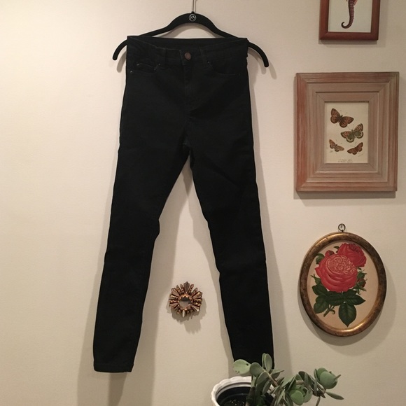 ASOS Ridley High Rise Jeans in Black