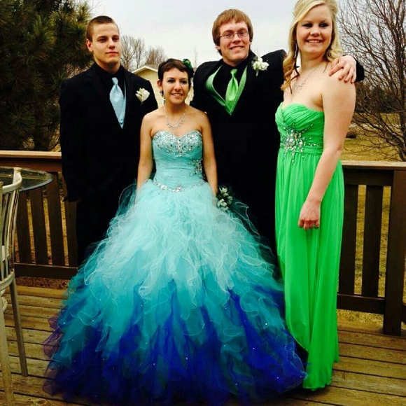 Blue prom dress