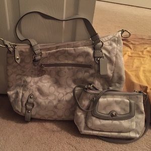 Coach tote and over the shoulder bag