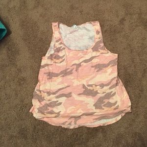 Pink camouflage tank top
