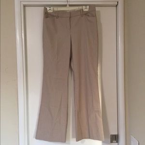 Tan pinstripe Express Editor dress pants, Size 6